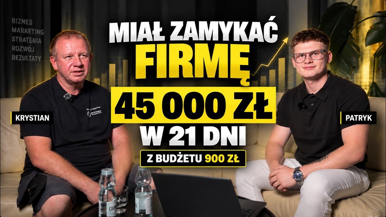 Krystian i Patryk w studiu, miniatura wywiadu: 45 000 zł w 21 dni z budżetu 900 zł
